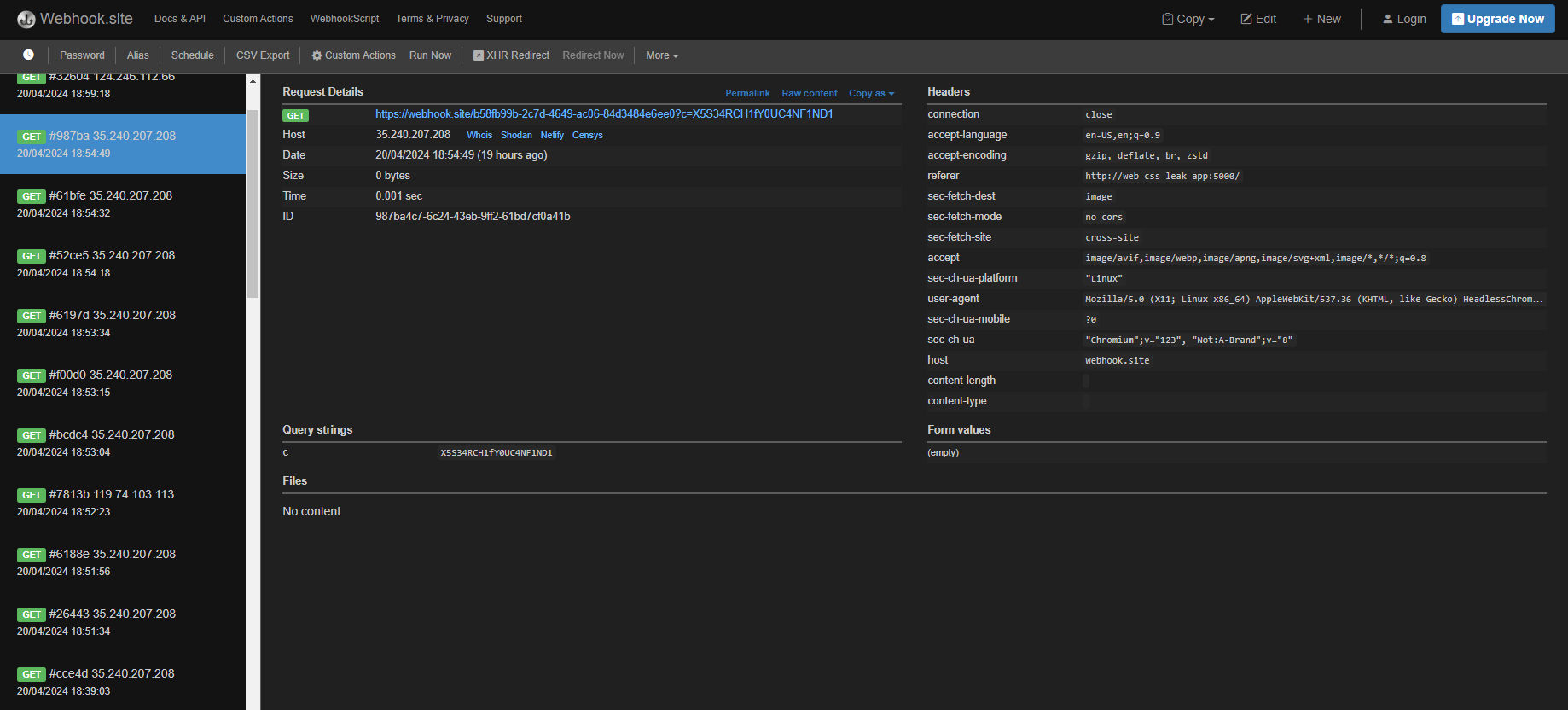 Webhook Requests