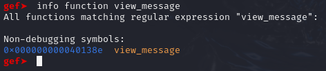 Address of view_message()